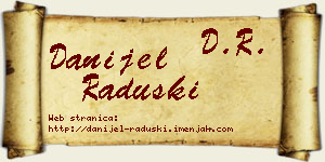 Danijel Raduški vizit kartica